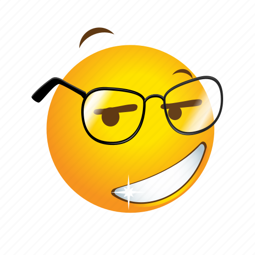 Emoticon, geek, glasses, nerd, smart icon - Download on Iconfinder