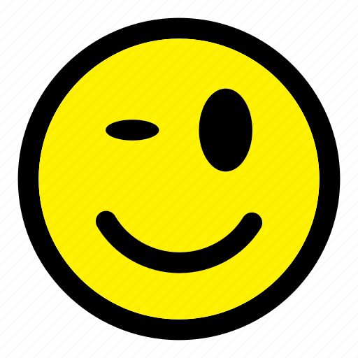 Emoticon, expression, happy, smile, smiley, wink icon - Download on Iconfinder
