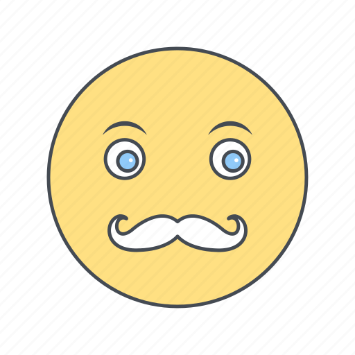Emoticon, face, moustache, emoji icon - Download on Iconfinder