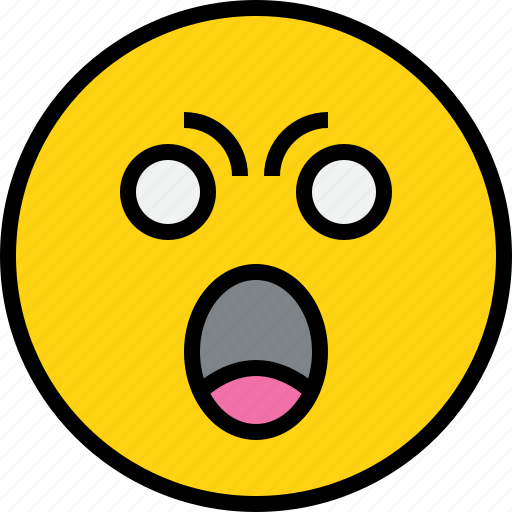 Angry, emotion, face, status icon - Download on Iconfinder