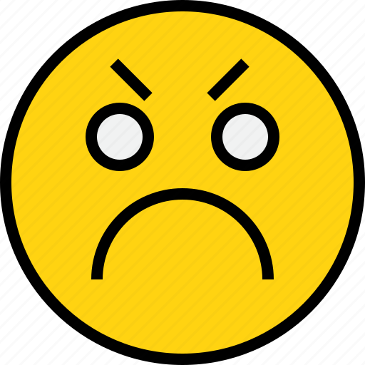 Angry, emotion, face, status icon - Download on Iconfinder