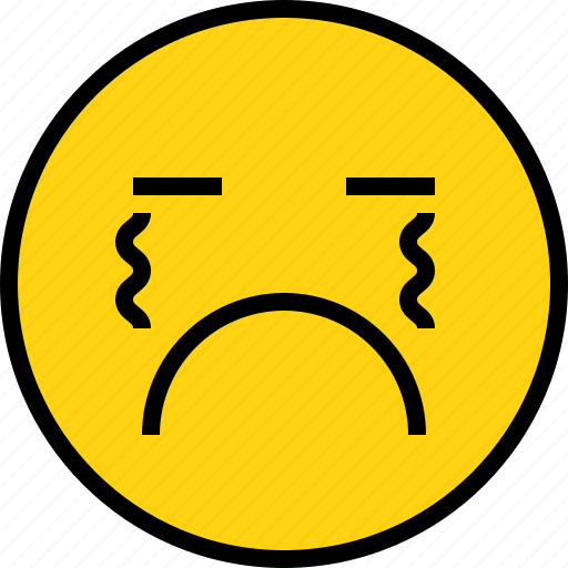 Cry, emotion, face, status icon - Download on Iconfinder