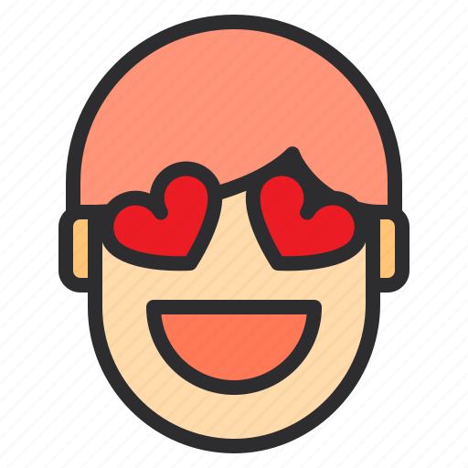 Avatar, emotion, face, in, love, profile icon - Download on Iconfinder