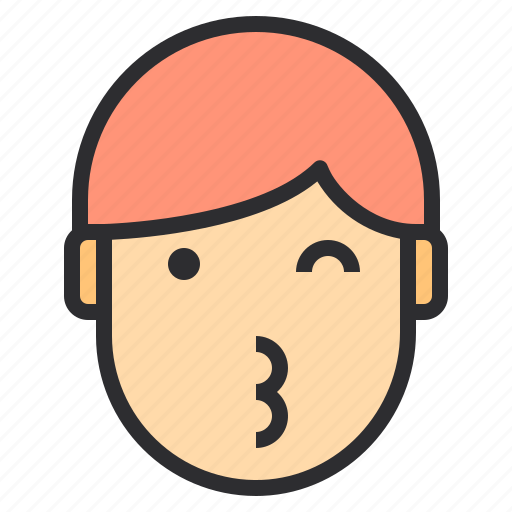 Avatar, emotion, face, kissing, profile icon - Download on Iconfinder