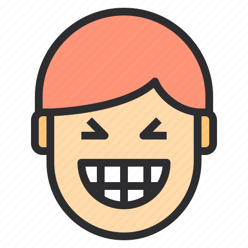 Avatar, emotion, face, laught, profile, winking icon - Download on Iconfinder