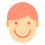 avatar, emotion, face, happy, profile 