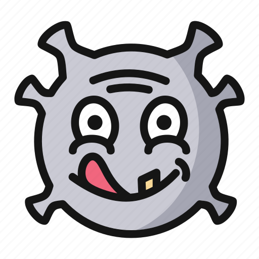 Tasty, virus, emoji, smiley face, emoticon, covid, avatar icon - Download on Iconfinder