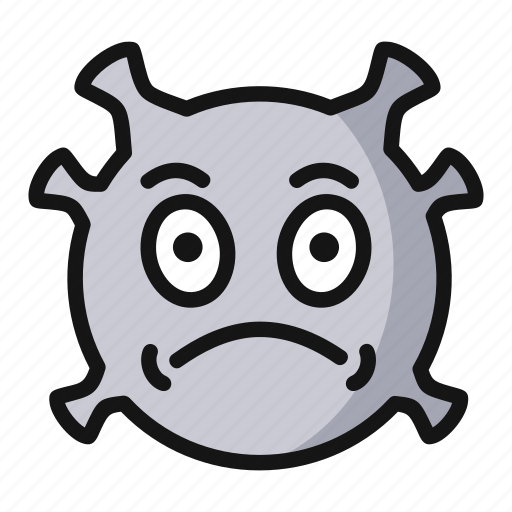 Dissatisfied, virus, emoji, smiley face, emoticon, covid, face icon - Download on Iconfinder