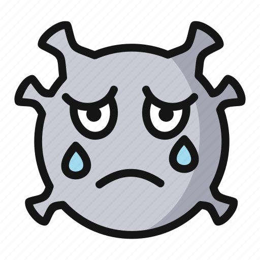 Crying, virus, emoji, smiley face, emoticon, covid, cry icon - Download on Iconfinder