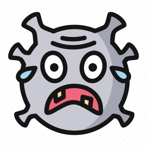 Angry, virus, emoji, smiley face, emoticon, covid, face icon - Download on Iconfinder