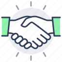 friendly, team, shaking, hands, business, agreement 