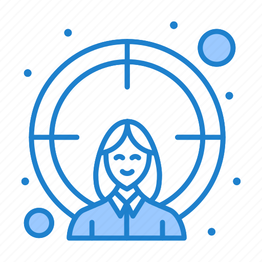 Employee, female, goal, target icon - Download on Iconfinder