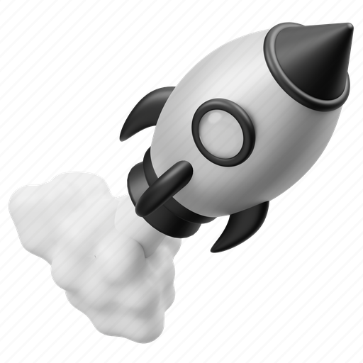 Rocket, launch, rocket icon, business, startup, space, marketing 3D illustration - Download on Iconfinder