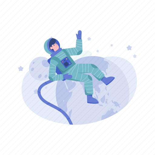 Not enough space, astronaut illustration - Download on Iconfinder