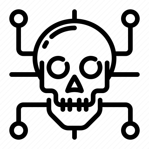 Cyber crime, skull, hacking, cyber attack icon - Download on Iconfinder