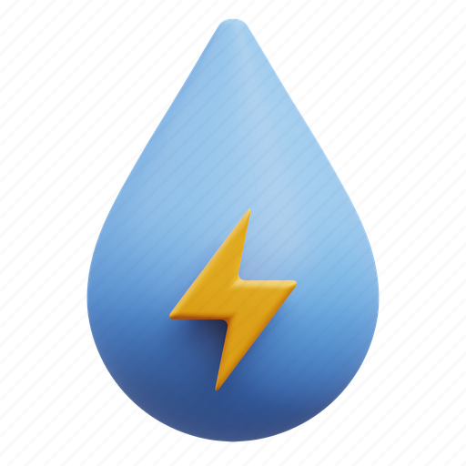 Hydropower, hydro, water, electricity, ecology, energy, power 3D illustration - Download on Iconfinder