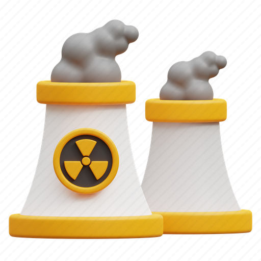 Nuclear, plant, ecology, environment, sustainable, energy, power 3D illustration - Download on Iconfinder
