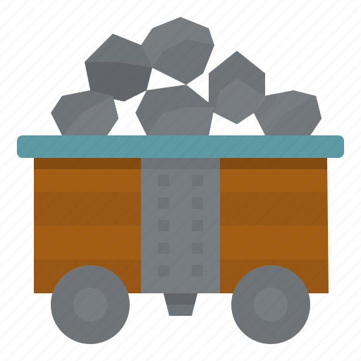 Coal, combustible, ecology, environment, wagon icon - Download on Iconfinder