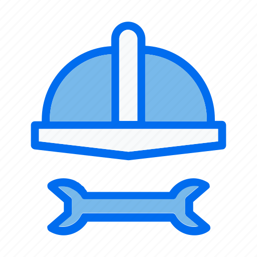 Energy, helmet, industry, protection, tools and utensils, worker, wrench icon - Download on Iconfinder