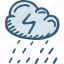 cloud, electric, energy, forecast, power, rainy icon, weather 