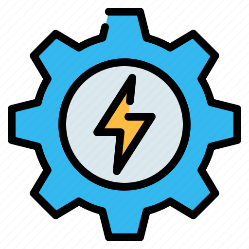 Bolt, ecology, energy, gear, setting, thunderbolt icon - Download on Iconfinder