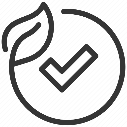 Checkmark, tick, leaf, circular, arrow, zero, waste icon - Download on Iconfinder