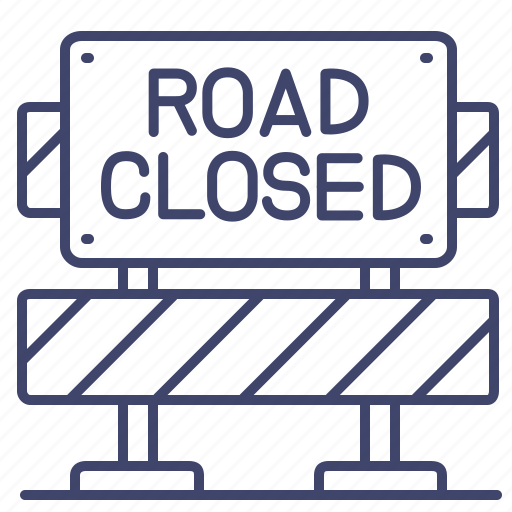 Closed, construction, road, stop icon - Download on Iconfinder