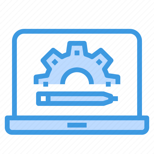 Engineer, factory, industrial, laptop, manufacturing icon - Download on Iconfinder