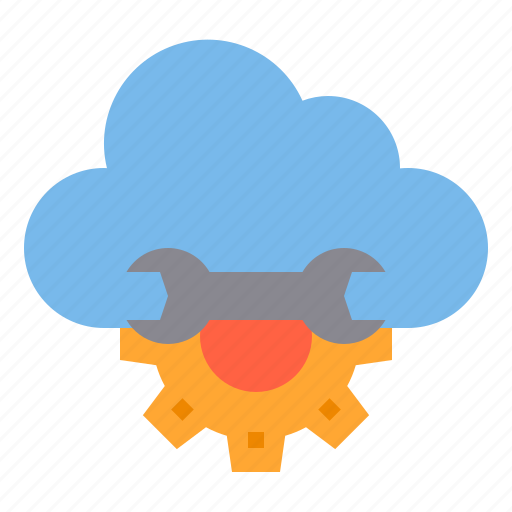 Cloud, engineer, factory, industrial, manufacturing, setting icon - Download on Iconfinder