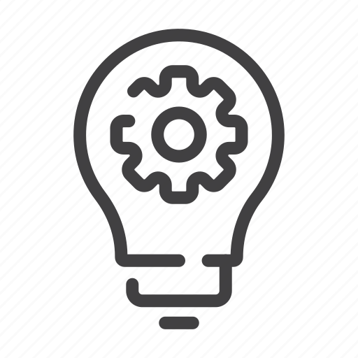 Bulb, creative, gear, idea, innovation, solution icon - Download on Iconfinder