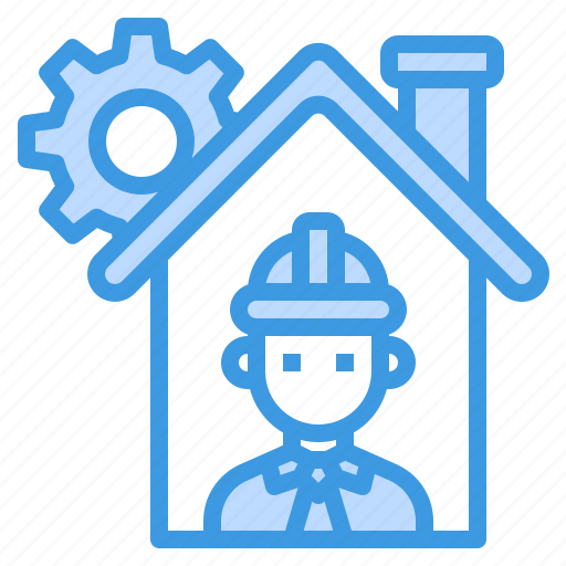 Architecture, construction, engineer, gear, house icon - Download on Iconfinder