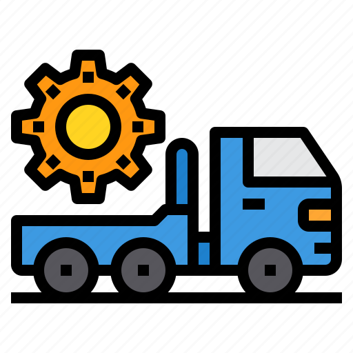 Construction, engineer, gear, transportation, truck icon - Download on Iconfinder