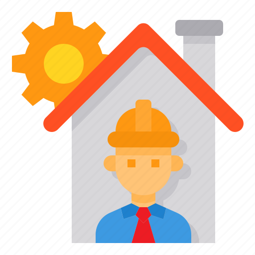 Architecture, construction, engineer, gear, house icon - Download on Iconfinder