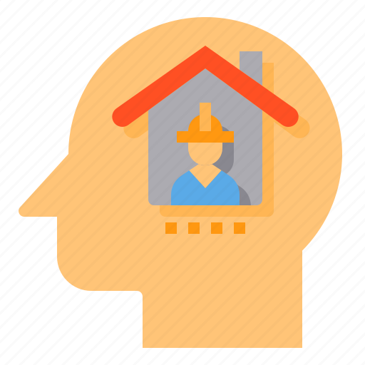 Engineering, head, house, idea, process icon - Download on Iconfinder