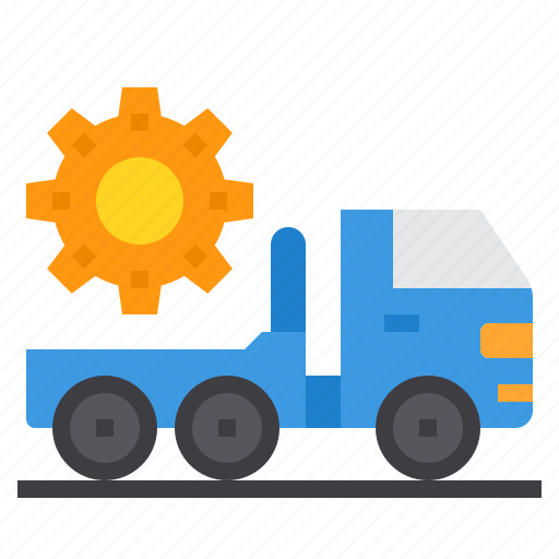 Construction, engineer, gear, transportation, truck icon - Download on Iconfinder