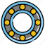 ball, bearings, circle, rotation 