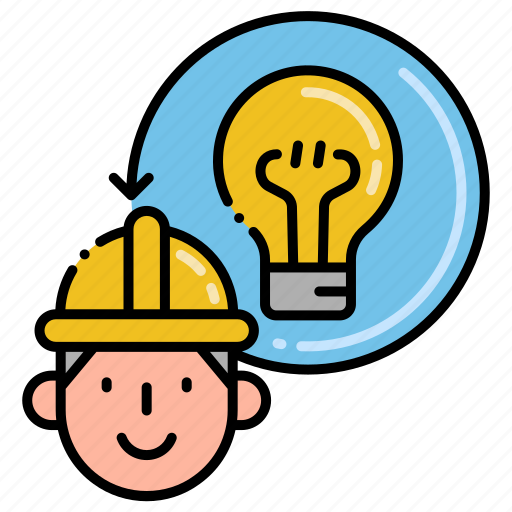Engineering, head, light bulb, thinking icon - Download on Iconfinder