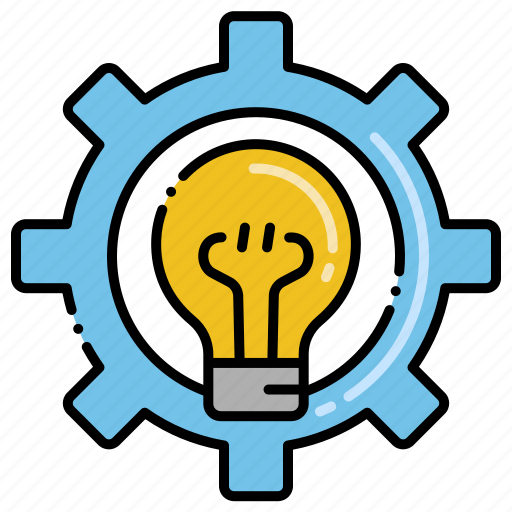 Bulb, gear, idea icon - Download on Iconfinder on Iconfinder