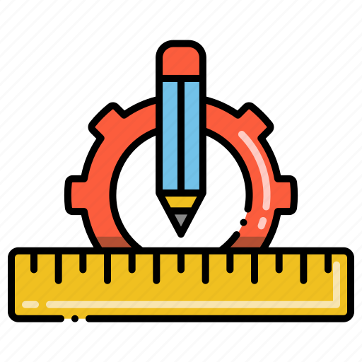 Gear, measurement, pen, ruler icon - Download on Iconfinder