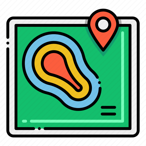 Location, map, pin, topographic icon - Download on Iconfinder