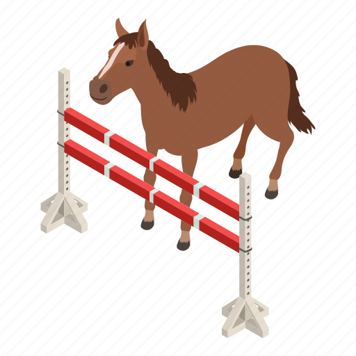 Equestriansport, isometric, object, sign icon - Download on Iconfinder