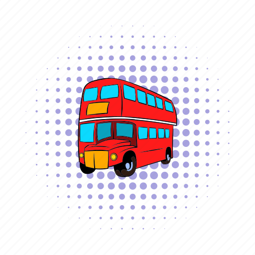Bus, comics, decker, england, london, transportation, vehicle icon - Download on Iconfinder