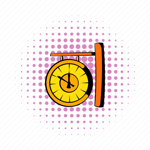 Clock, comics, hour, minute, station, train, vintage icon - Download on Iconfinder