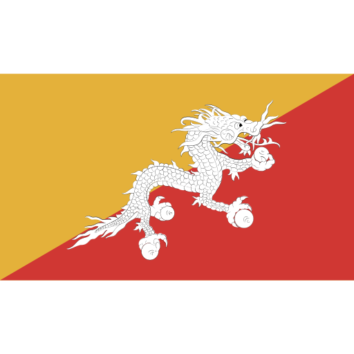 Bhutan, ensign, flag, nation icon - Free download