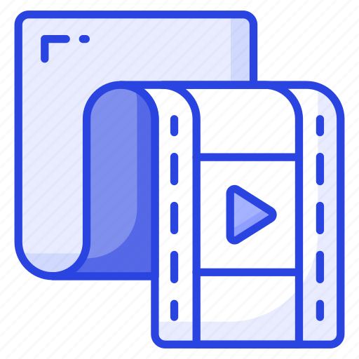 Video, reel, multimedia, media, filmstrip, videography, movie icon - Download on Iconfinder