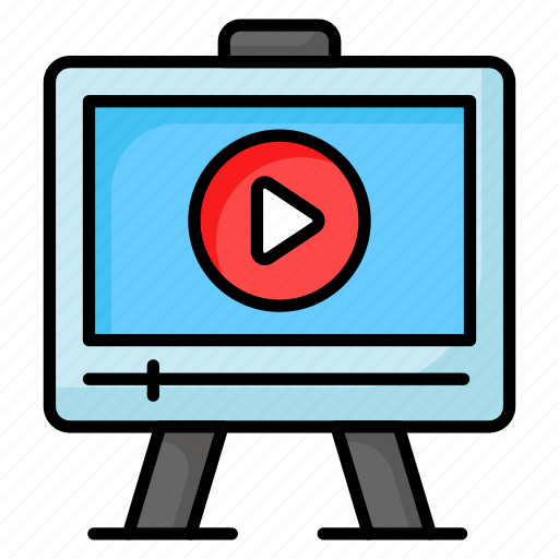 Movie, video, watching, presentation, online, entertainment, film icon - Download on Iconfinder
