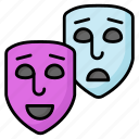 theater, mask, party, face, expression, drama, carnival