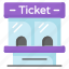 ticket, house, window, booth, cinema, theater, film, entertainment 
