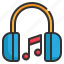 headphones, music, entertainment, sound, play, audio icon 