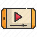 play, video, mobile, entertainment, phone, device, multimedia icon